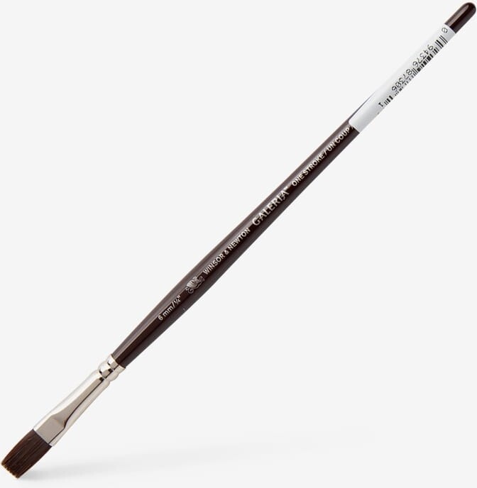 Winsor Newton - Galeria Akryl Pensel - Kort - One Stroke - 6 Mm