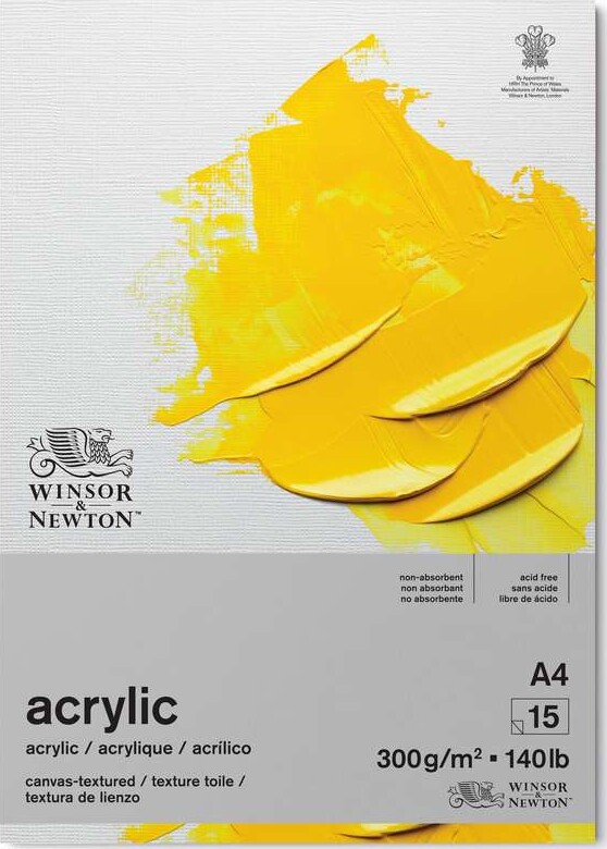 Winsor Newton - Akrylpapir - A4 - 15 Ark