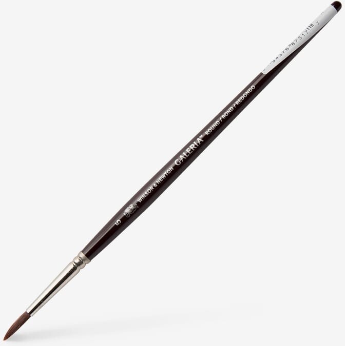 Winsor Newton - Galeria Akryl Pensel - Rund - Kort Skaft - Str 5