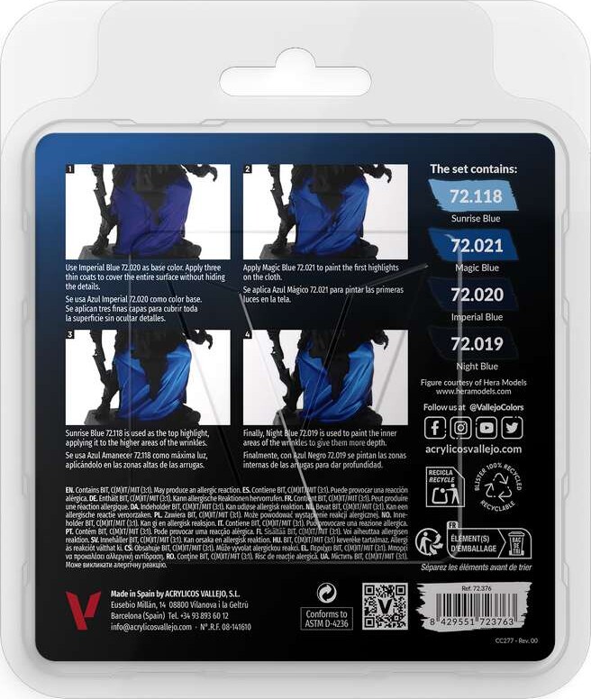 Vallejo - Game Color - Blue Color Set - 4X18 Ml