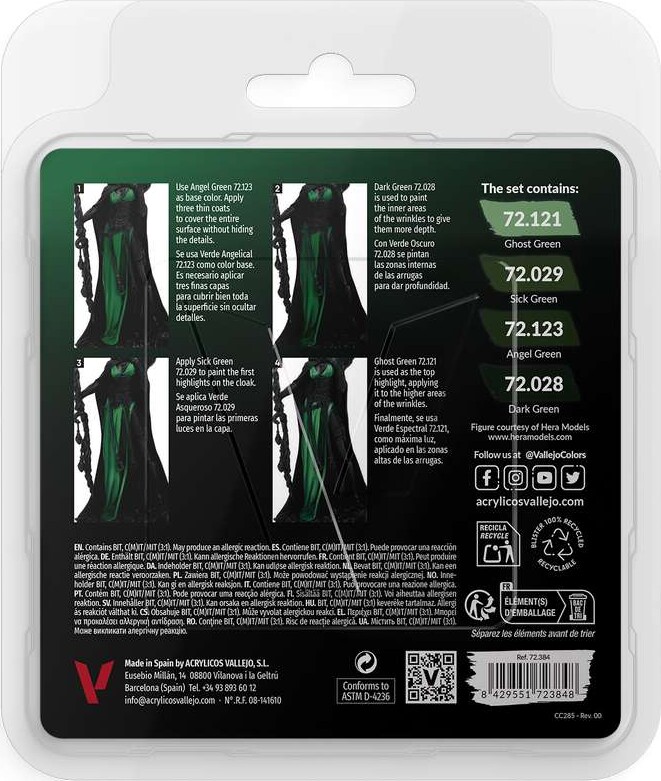 Vallejo Game Color Green Color Set 4x18 Ml Se Tilbud Og Køb På Gucca Dk