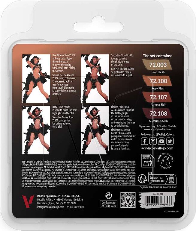 Vallejo - Game Color - Pale Skin Set - 4X18 Ml