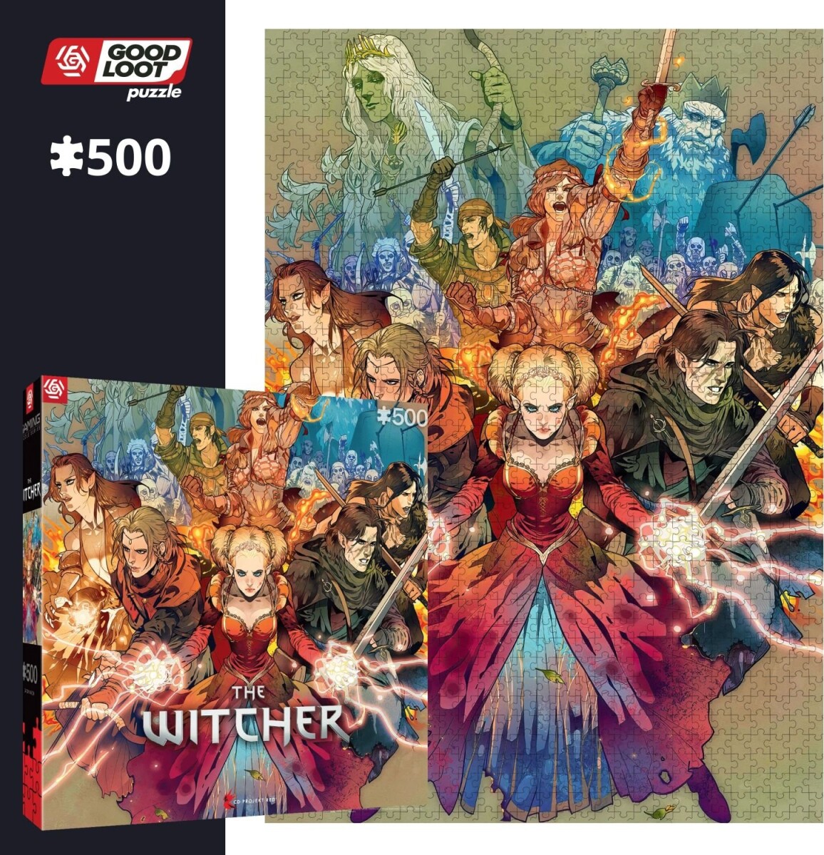 Good Loot Puzzle - The Witcher Scoia Tael Puslespil - 500 Brikker