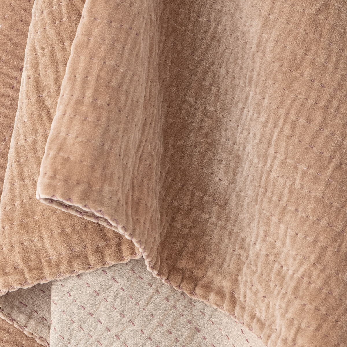 Bloomingville - Gamma Quilt Tæppe - Rosa - Bomuld - 150X130 Cm