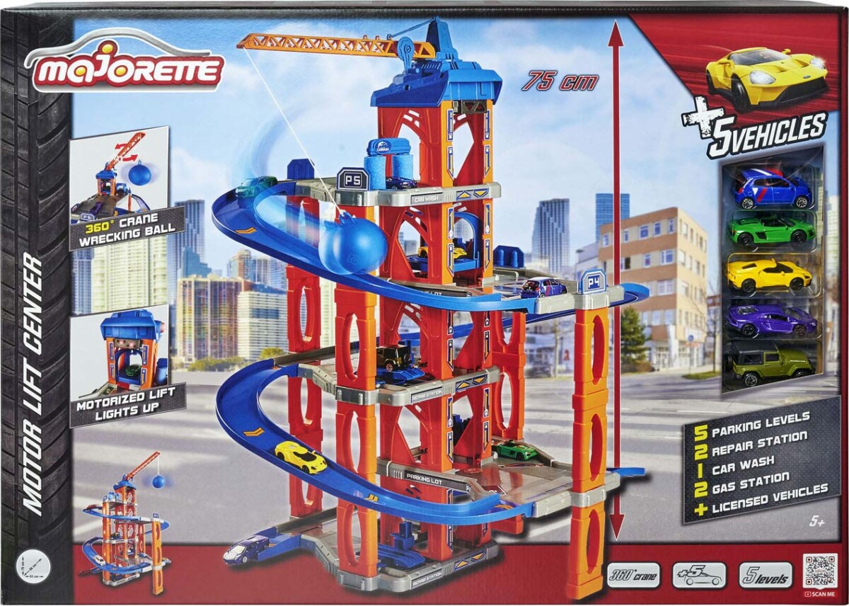 Majorette - Parkeringshus Inkl 5 Biler