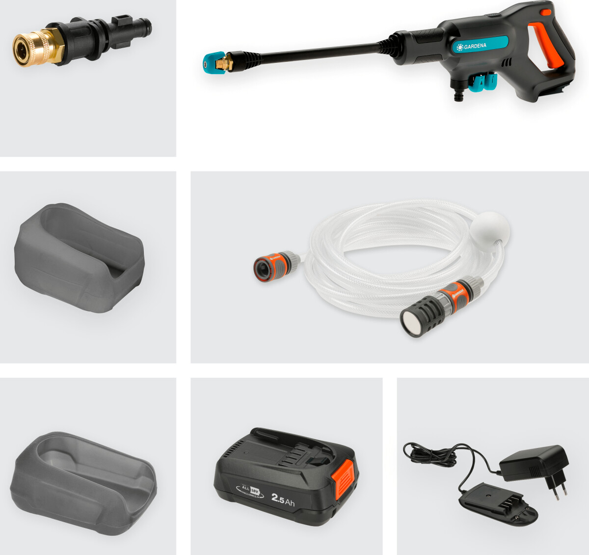 Gardena - Højtryksrenser Aquaclean - 2418V - Inkl Batteri