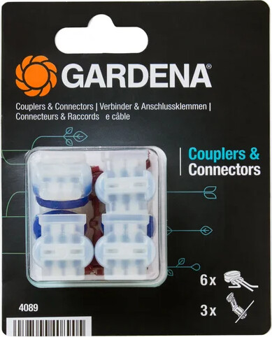 Gardena - 6 Samlemuffer Og 3 Stik Til Robotplæneklipper Kabel - 4089-20