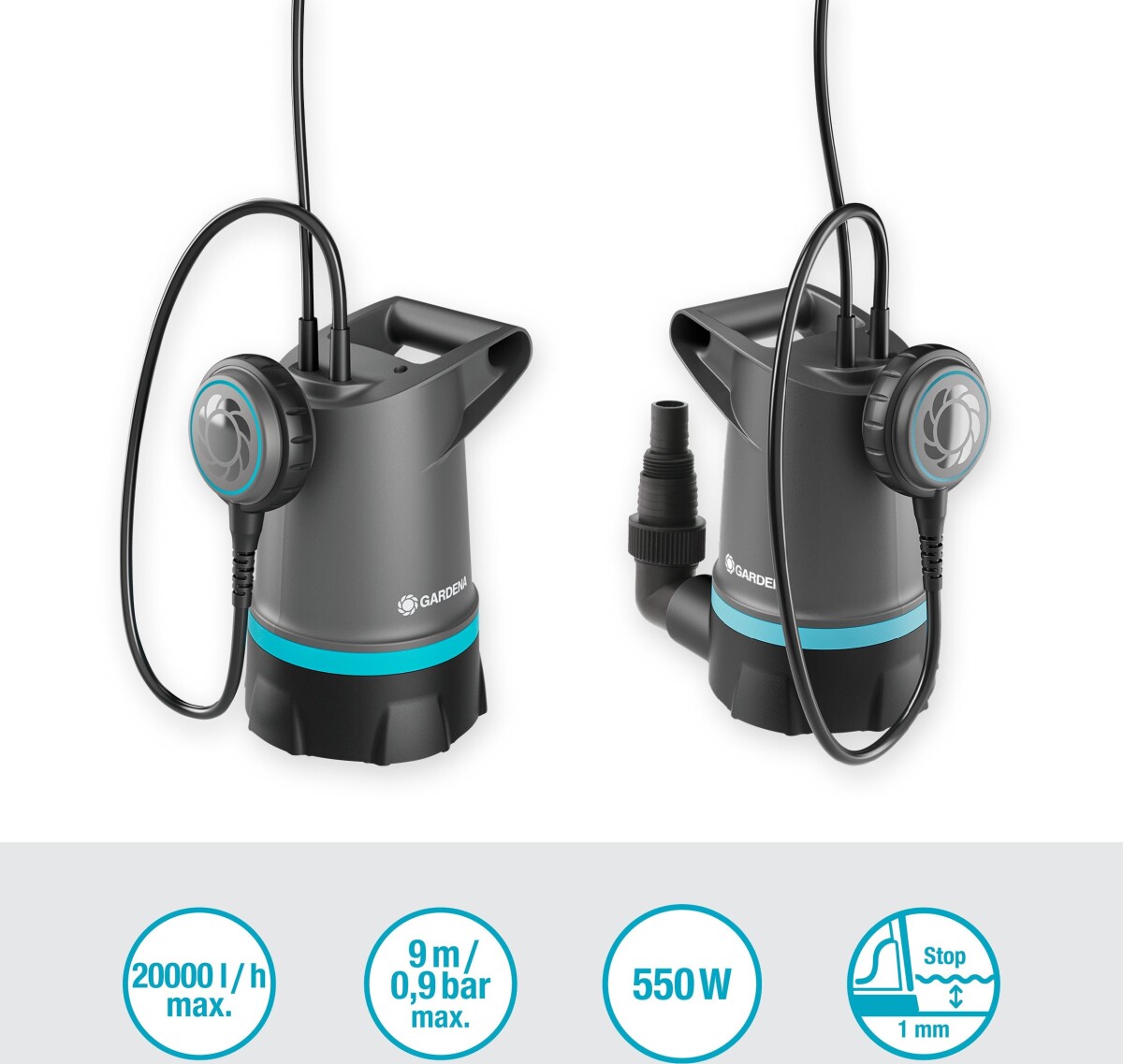 Gardena - Dykpumpe Til Rent Vand - 20000 Basic