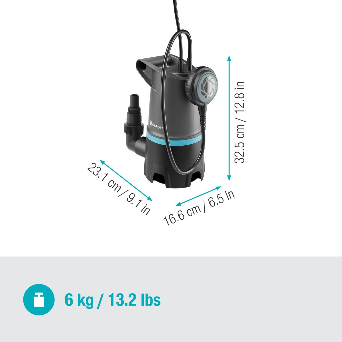 Gardena - Dykpumpe Til Urent Vand - 20000 Basic