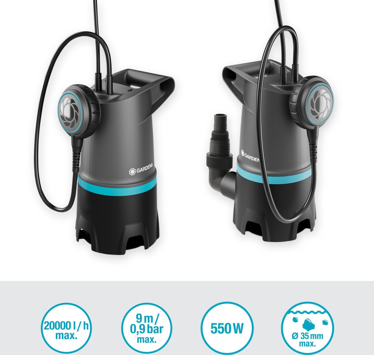 Gardena - Dykpumpe Til Urent Vand - 20000 Basic