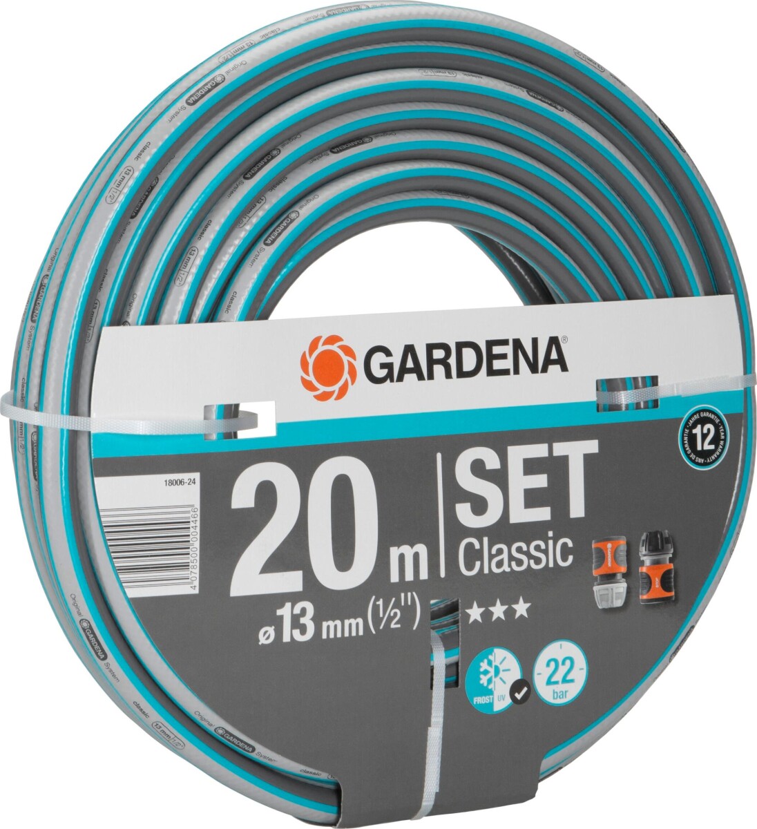 Gardena - Classic - Haveslange Inkl Fittings - 20M 13Mm 22 Bar - 18006-24