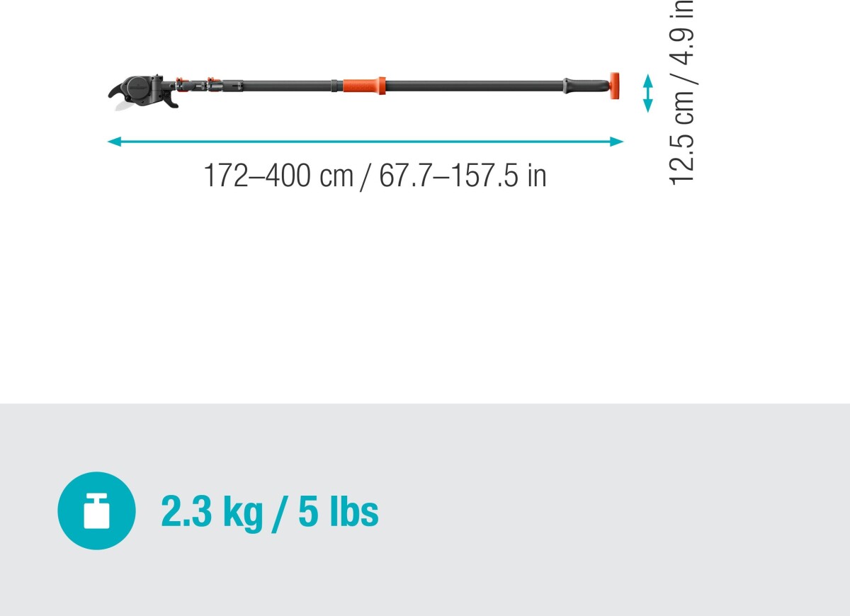 Gardena - Starcut Pro L - Grensaks Med Teleskopskaft - 175-400 Cm
