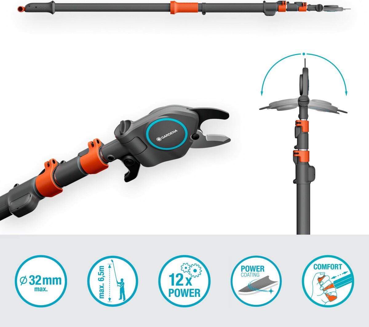 Gardena - Starcut Pro L - Grensaks Med Teleskopskaft - 175-400 Cm