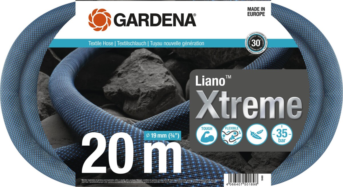 Gardena - Tekstilslange Liano Xtreme - 19 Mm - 20 M - 18480-20
