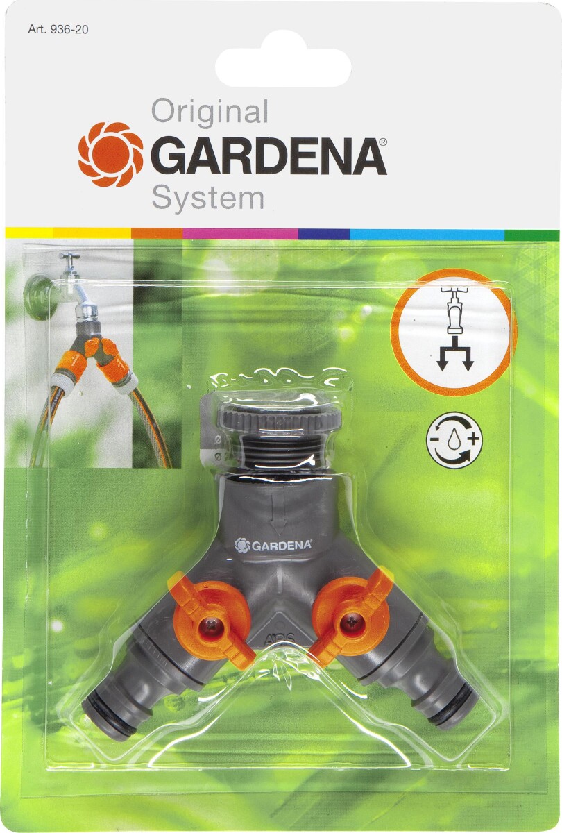 Gardena - Hanekobling 12 - 2 Vejs Ventil