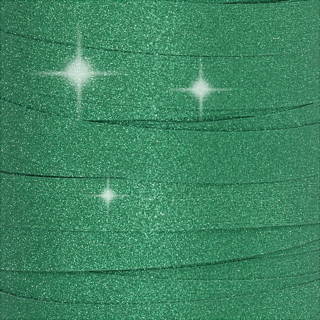 Gavebånd - Grøn - B 10 Mm - Glitter - 100 M