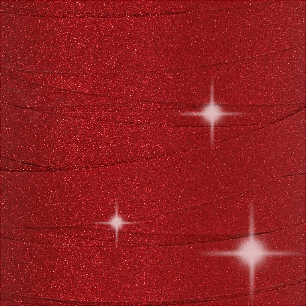 Gavebånd - Rød - B 10 Mm - Glitter - 100 M