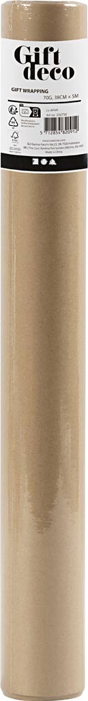 Gavepapir - B 38 Cm - 70 G - Natur - 5 M