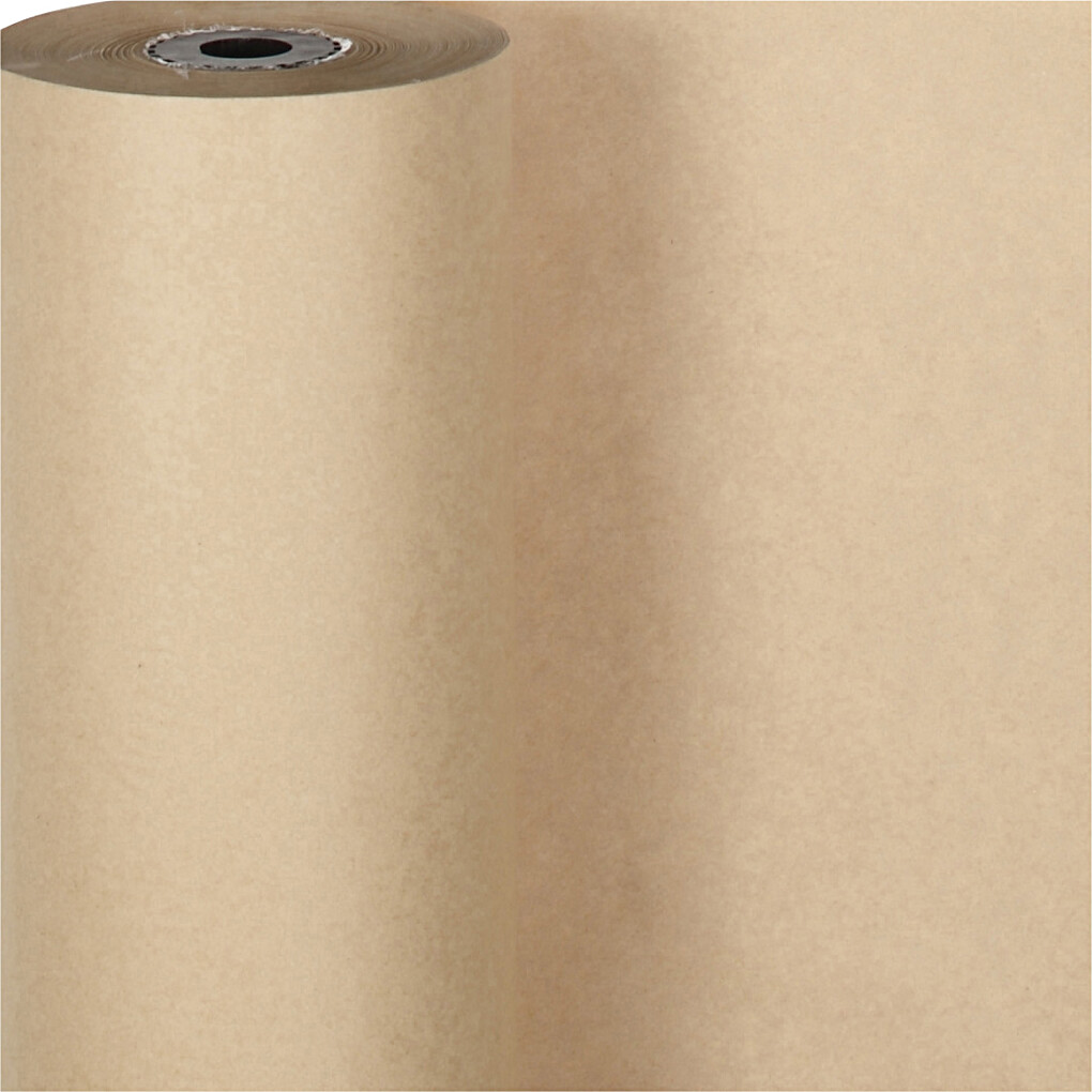 Gavepapir - Natur Ensfarvet - B 50 Cm - 60 G - 100 M