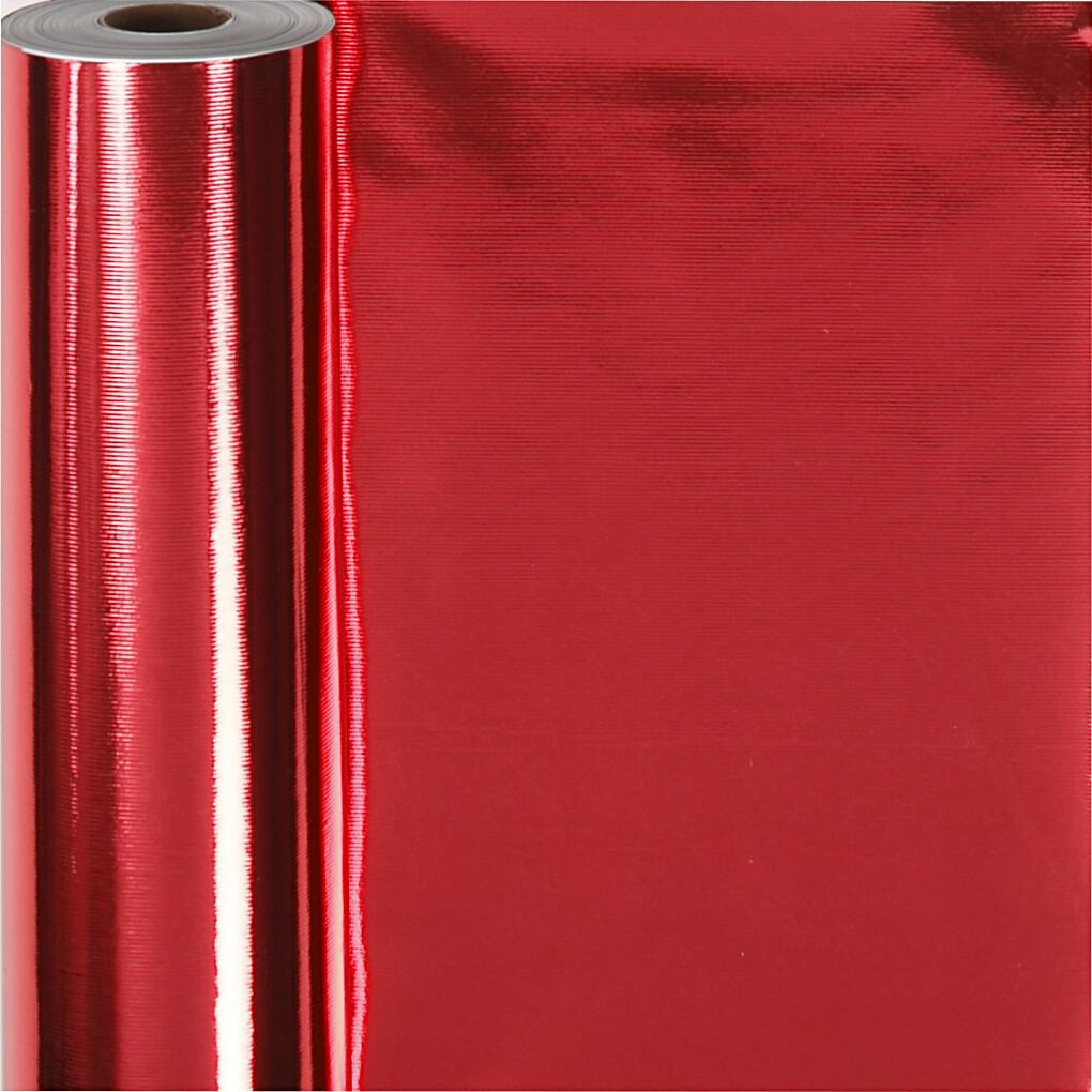 Gavepapir - Rød Ensfarvet - B 50 Cm - 65 G - 100 M