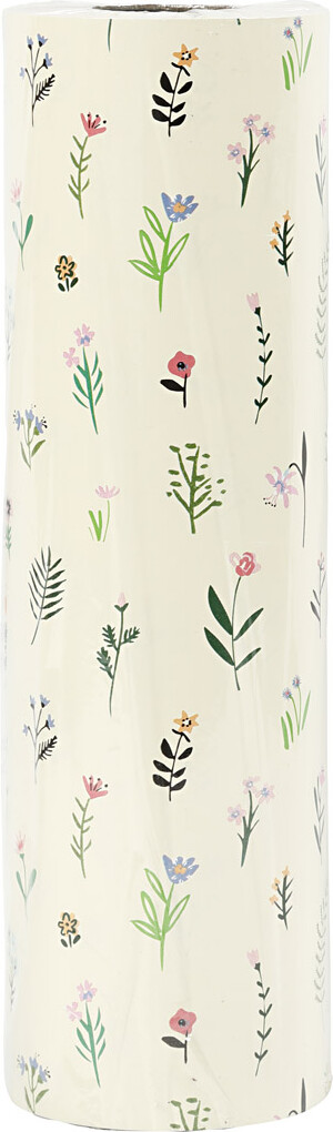 Gavepapir - Blomster - B 50 Cm - 80 G - 100 M