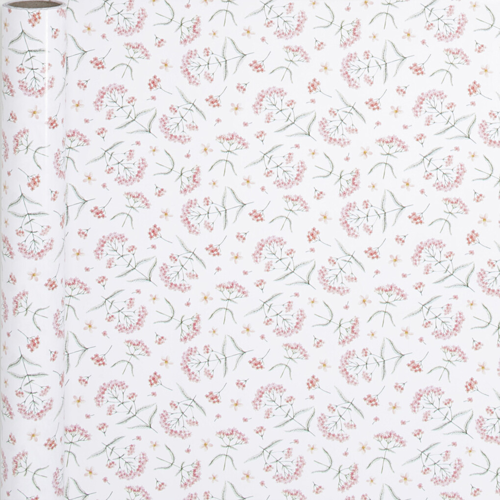 Gavepapir - Blomster - B 50 Cm - 80 G - 5 M