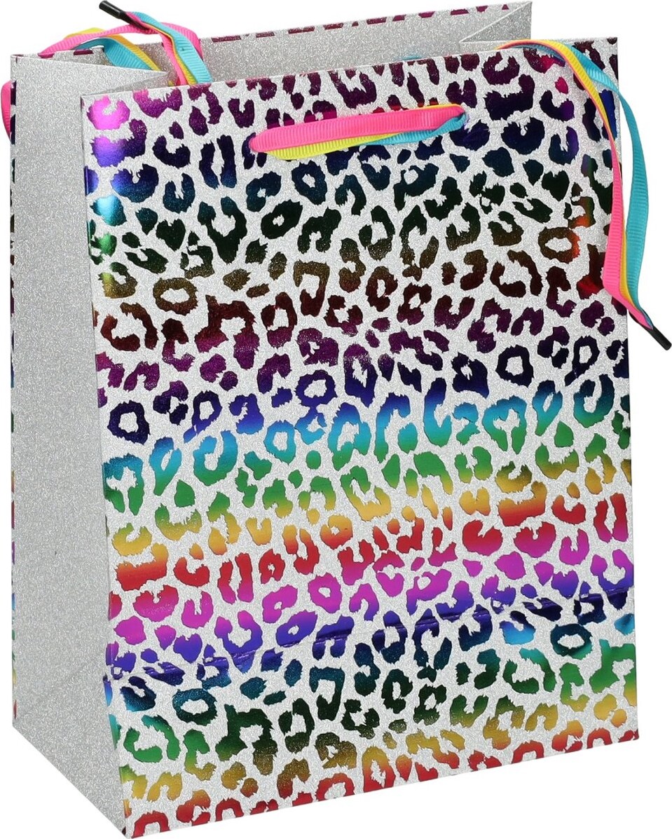 Gavepose Glitter Foil 18 X 10 X 23 Cm - 1 Stk - Assorteret