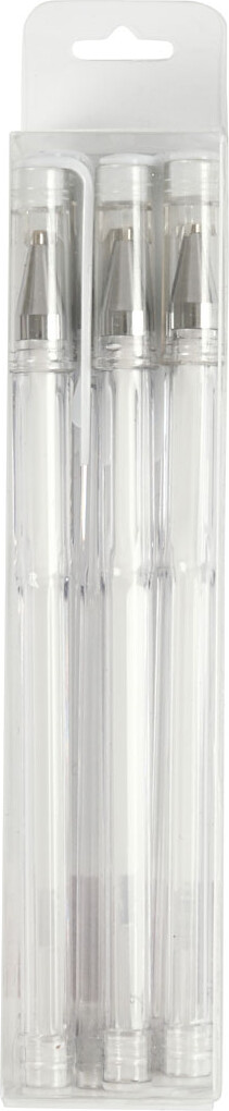 Gel Kuglepen - Tykkelse 0 8 Mm - Hvid - 6 Stk