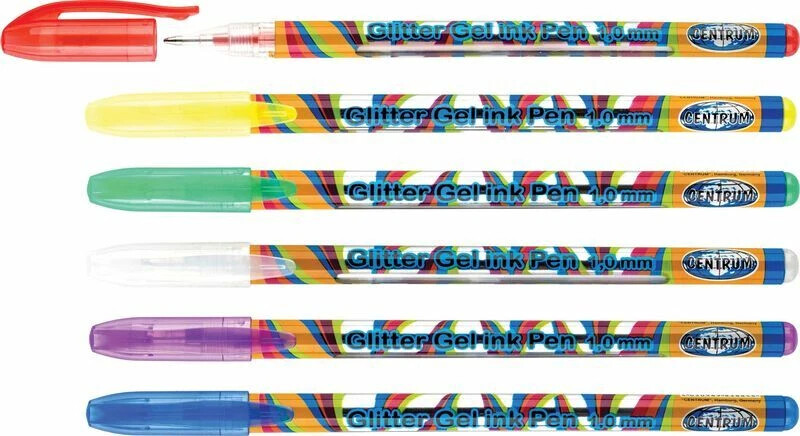 Gel Penne Glitter Sæt Med 6 Stk - Centrum