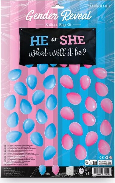 Gender Reveal Ballon Sæt - Mikamax