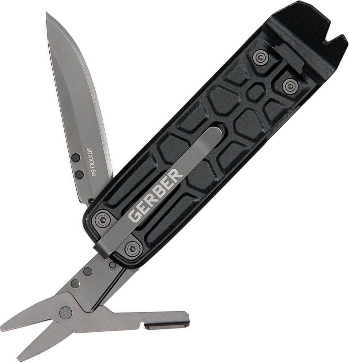 Gerber Multi-Tool With 7 Functions Knife With Smooth Blade And Belt Clip