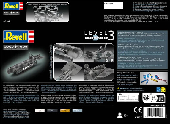 Revell - German Midget Submarine Type Molch - 1 72 - 05187