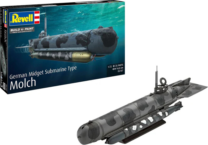 Revell - German Midget Submarine Type Molch - 1 72 - 05187