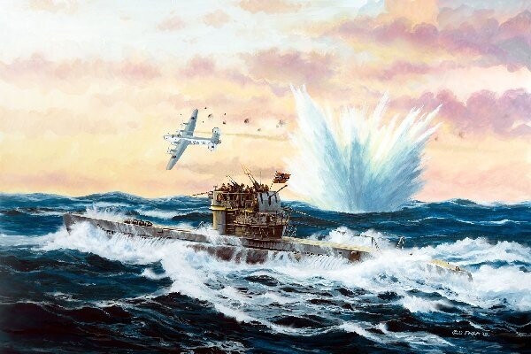 Revell - German Submarine Type Vii C41 Ubåd Byggesæt - 1 350 - Level 4 -