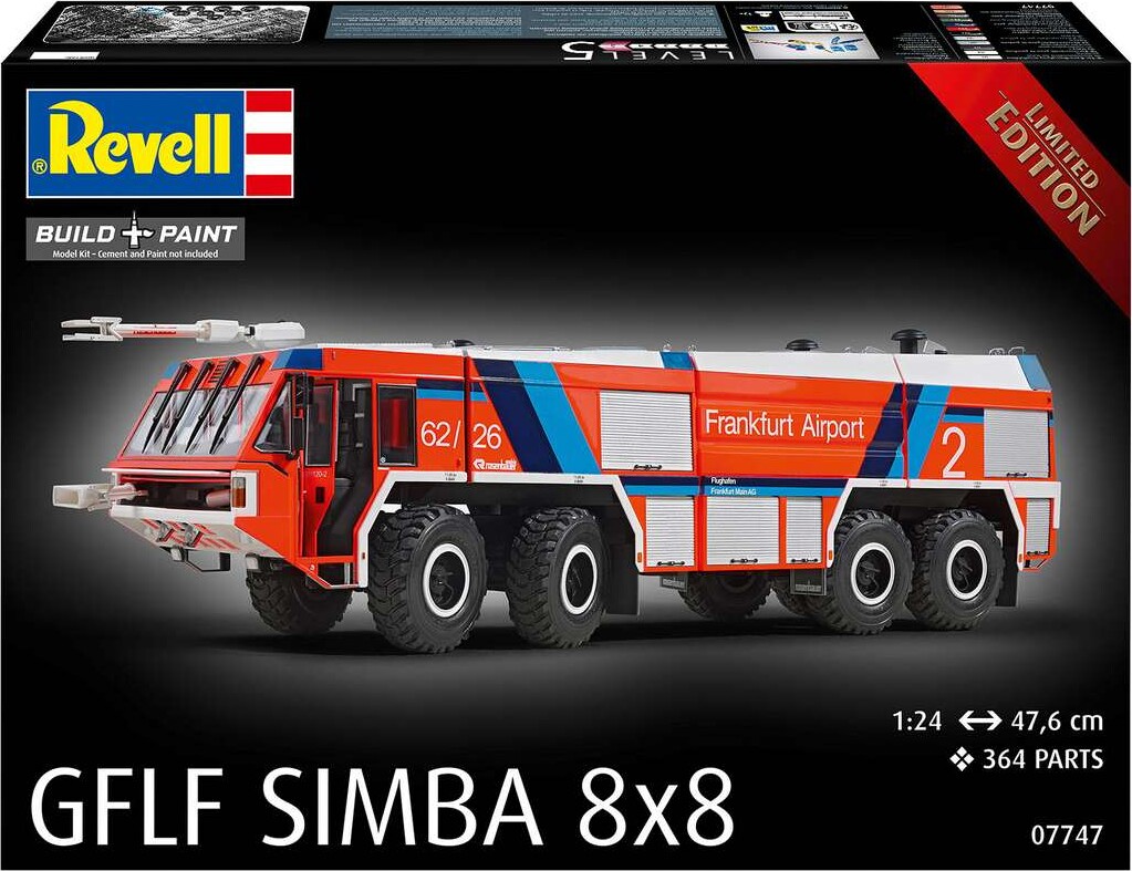 Revell 07747 - Gflf Simba 8X8 Brandbil - Build And Paint - 1 24