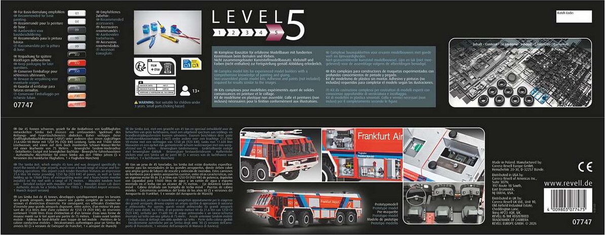 Revell 07747 - Gflf Simba 8X8 Brandbil - Build And Paint - 1 24