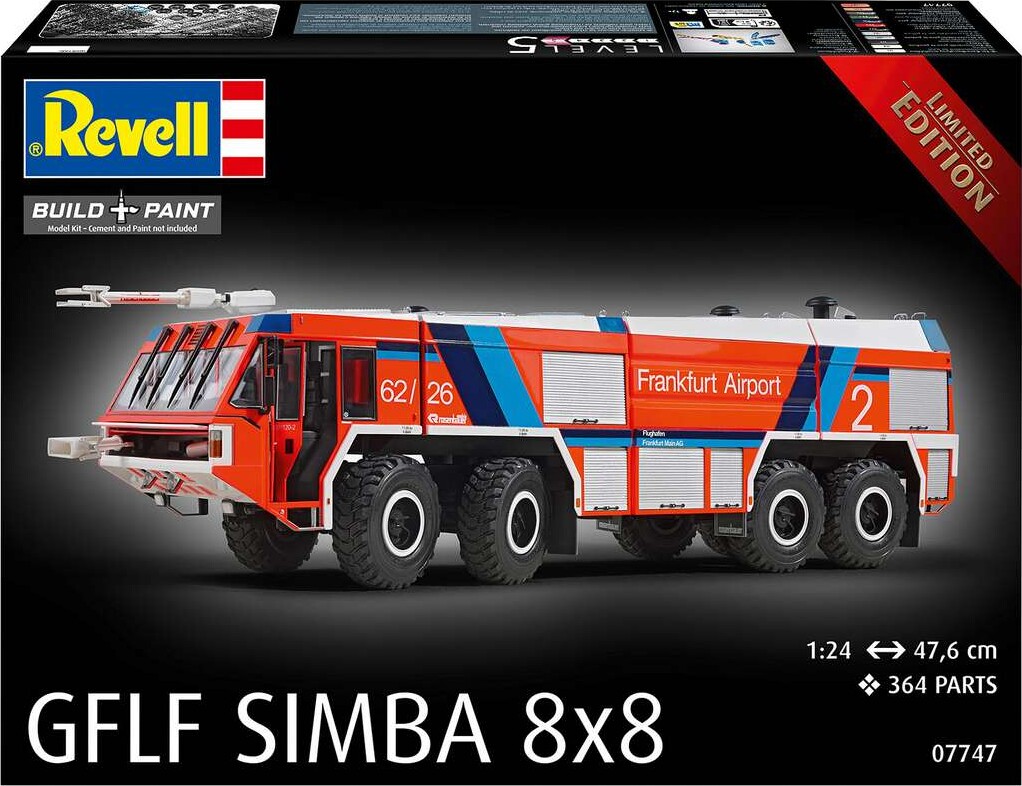 Revell 07747 - Gflf Simba 8X8 Brandbil - Build And Paint - 1 24