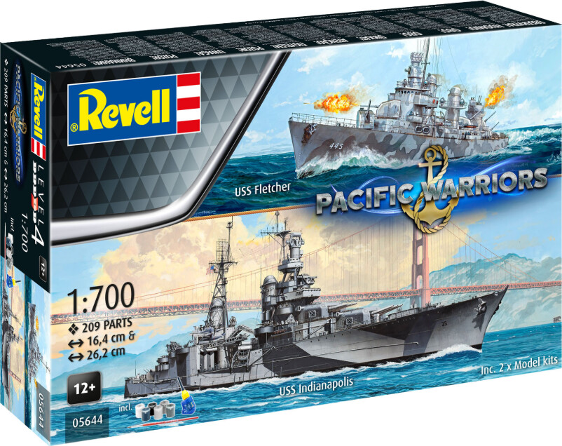 Revell - Uss Fletcher Og Uss Indianapolis Pacific Warriors - 1 700 - 05644