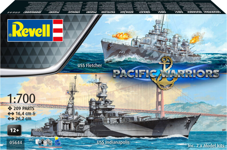 Revell - Uss Fletcher Og Uss Indianapolis Pacific Warriors - 1 700 - 05644