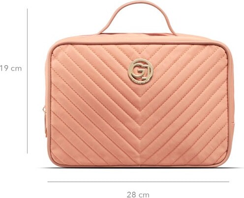 Gillian Jones - Toilettaske Med 2 Rum - Coral - Quiltet Nylon