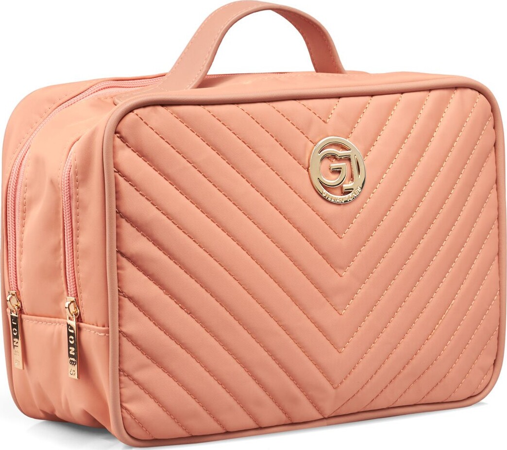 Gillian Jones - Toilettaske Med 2 Rum - Coral - Quiltet Nylon