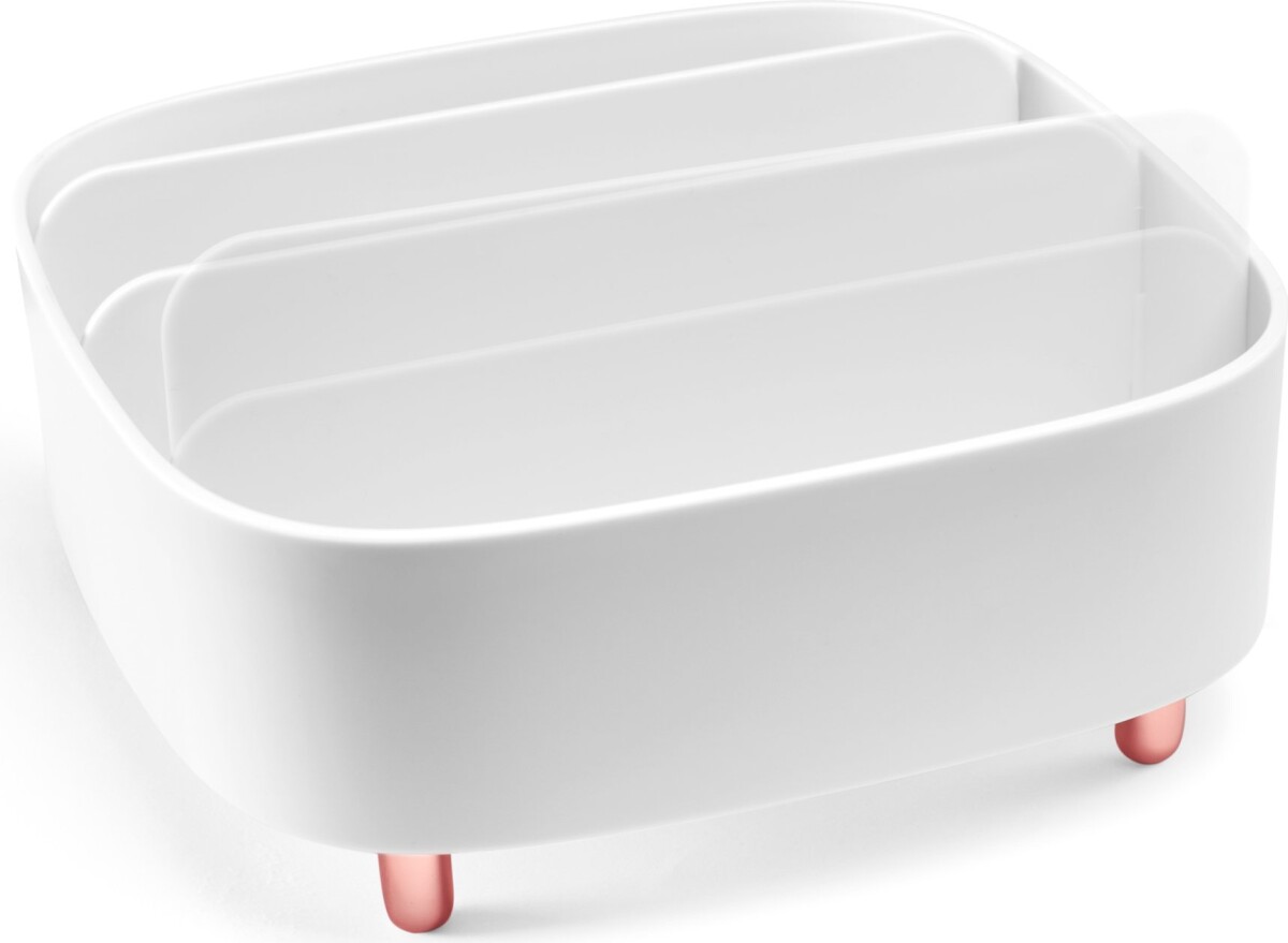 Gillian Jones - Makeup Organizer Med 4 Rum - Hvid