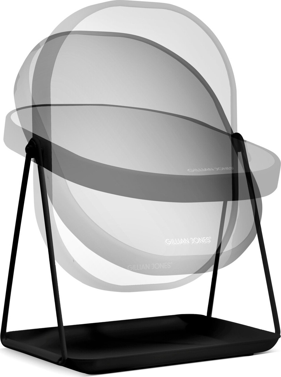 Gillian Jones - Makeupspejl Med Bakke - Sort
