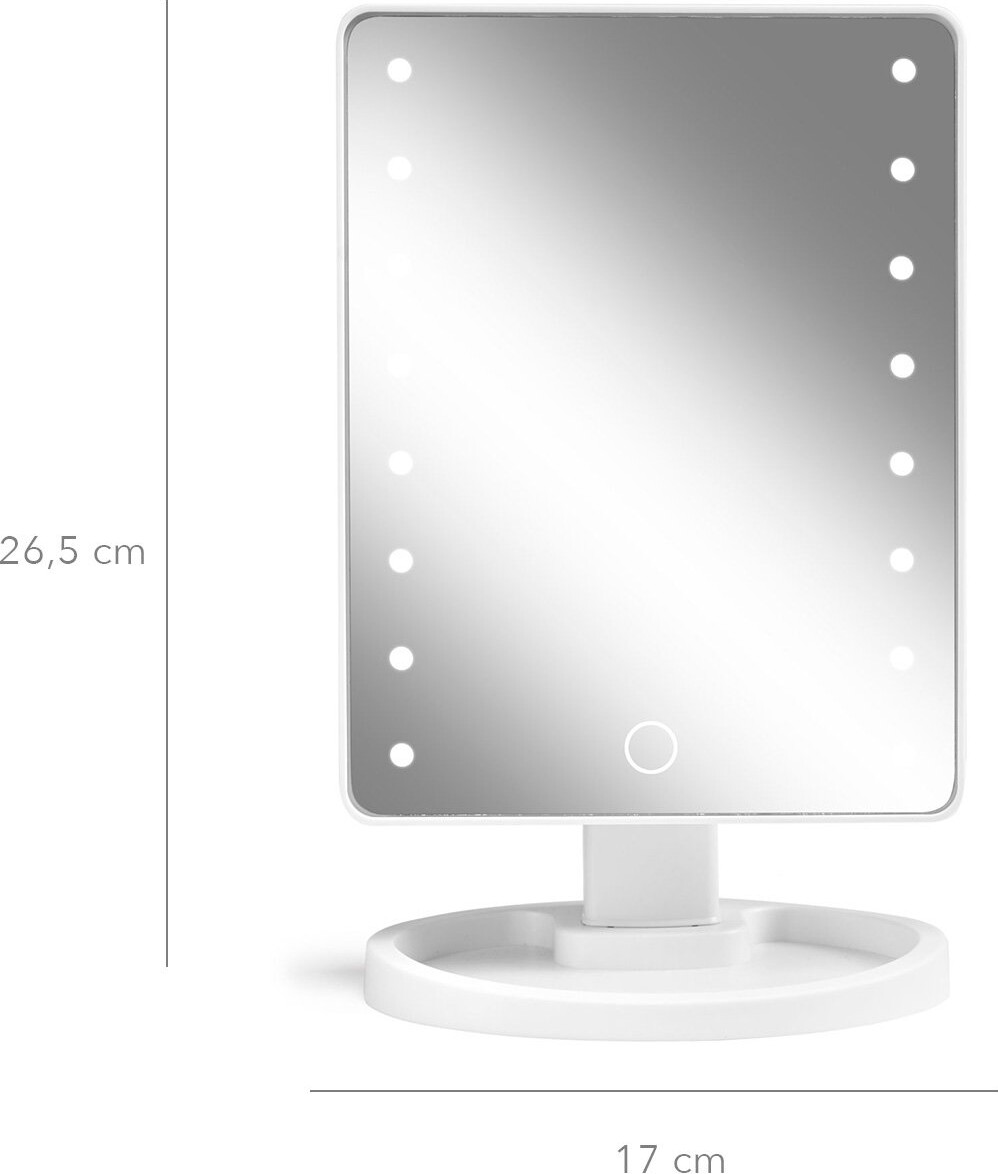 Gillian Jones - Hollywoodspejl Med Lys - Hvid