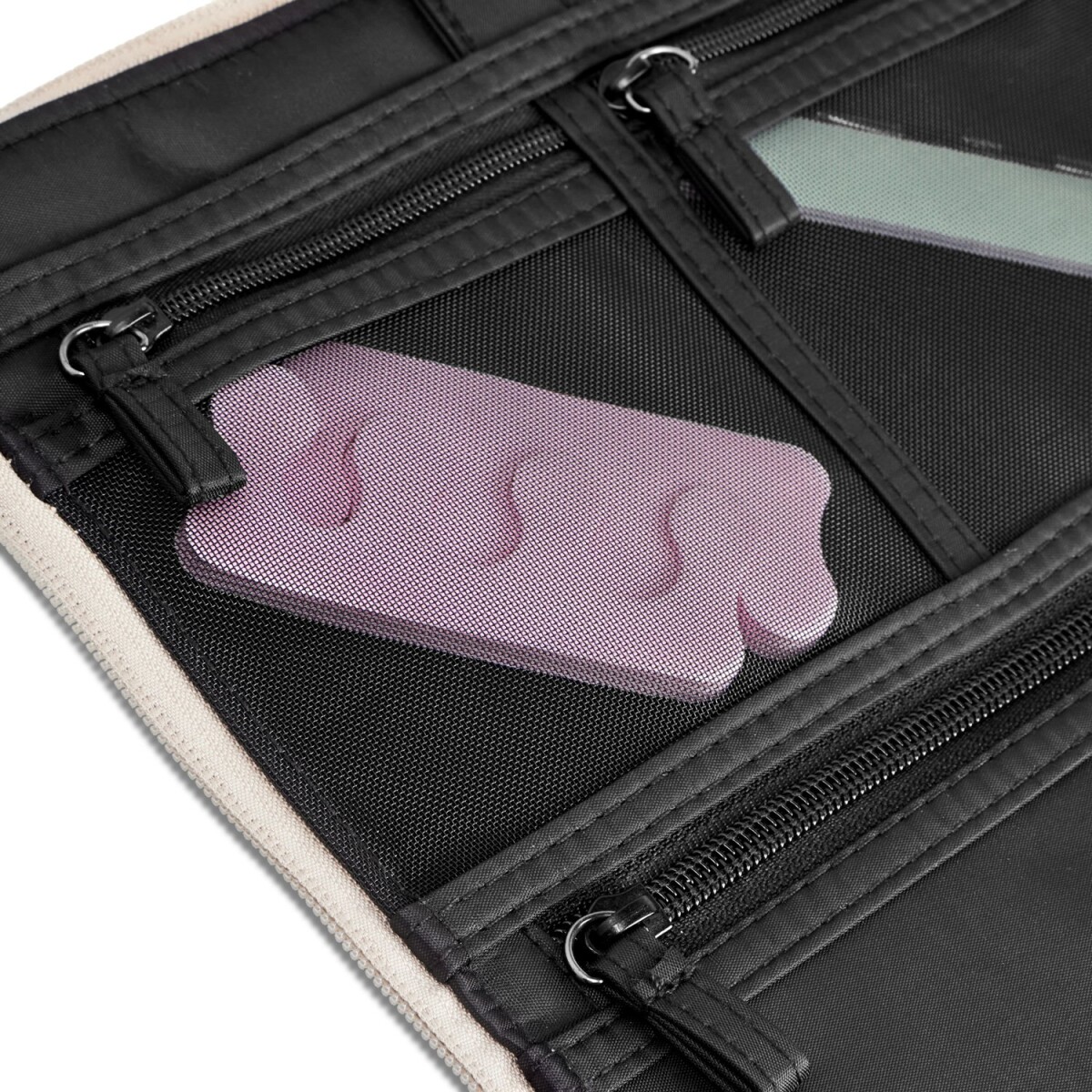 Gillian Jones - Kosmetik Toilettaske - Beige - Velour