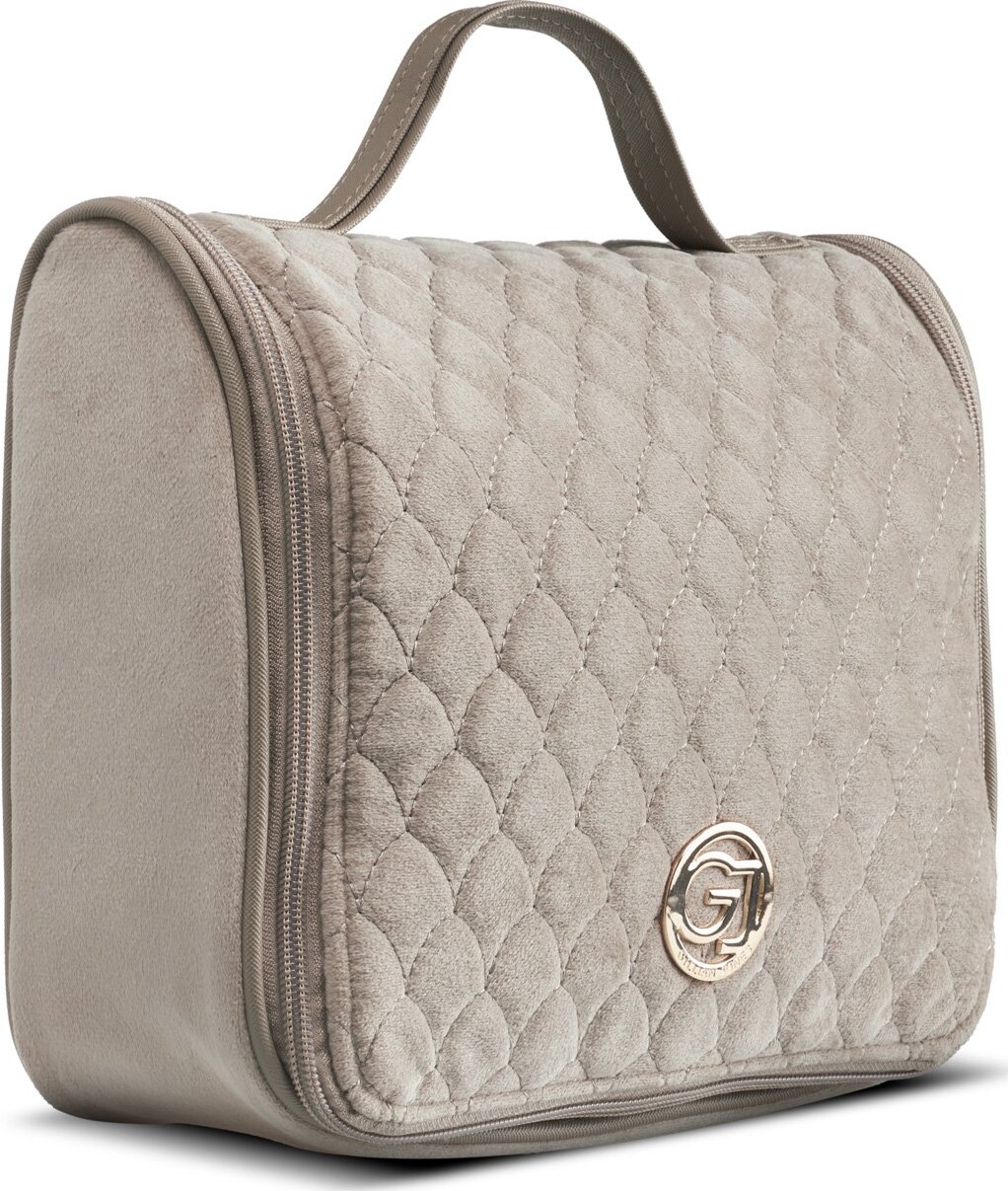 Gillian Jones - Kosmetik Toilettaske - Beige - Velour