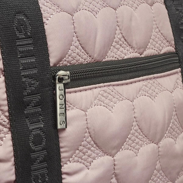 Gillian Jones - Taske Med Hjerte Quiltet Print - Rosa