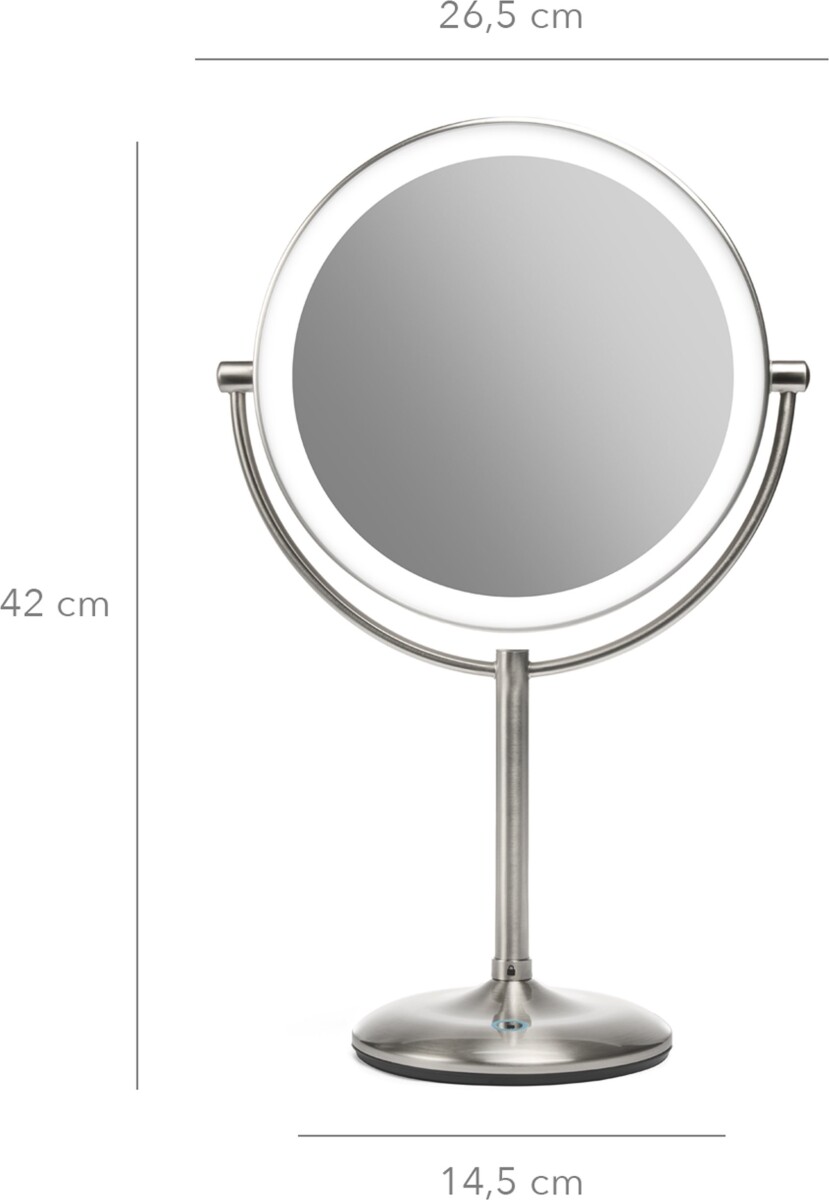 Gillian Jones - Makeup Spejl - 3-Trins Lys Og 15X Forstørrelse