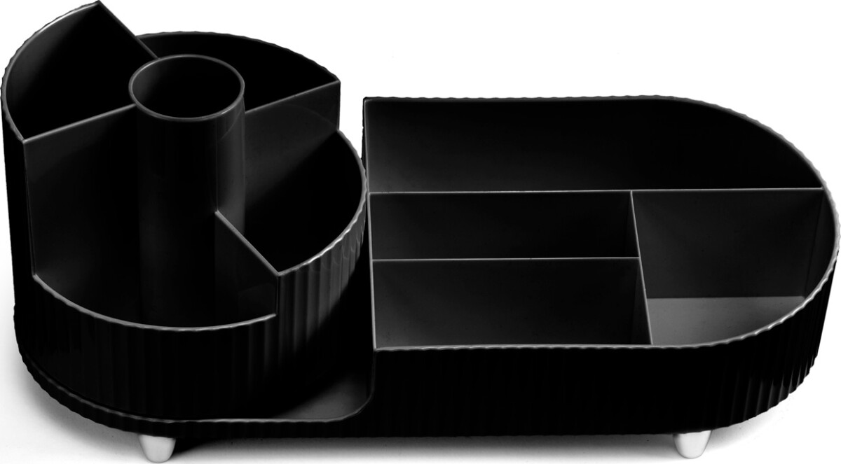 Gillian Jones - Makeup Organizer Med Drejefunktion - Sort - Stor