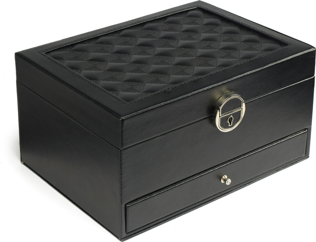 Gillian Jones - Klassisk Smykkeskrin Med Lås - Sort - Stor